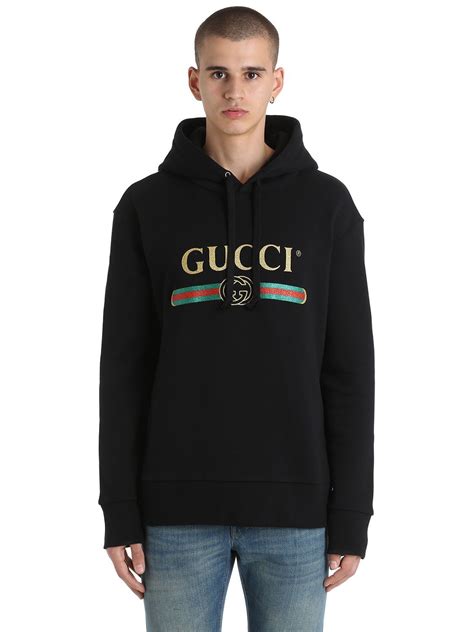 gucci wolf hoodie black